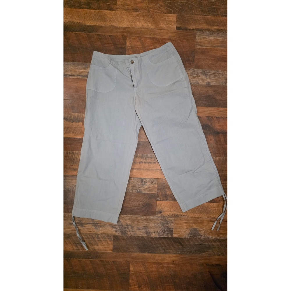 Vintage Gramicci Original Freedom 12 Blue Grey Cotton Cropped Drawstring Pants